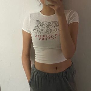 H&M angel Ribbed Crop Top